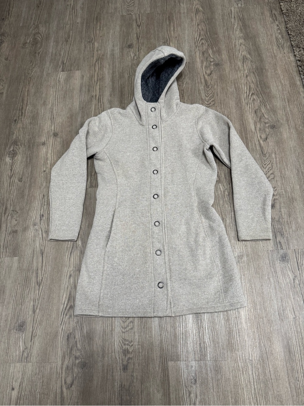 Kuhl Spyrit Jacket Oatmeal Women’s M Snap Buttons Heavyweight Mountaincore